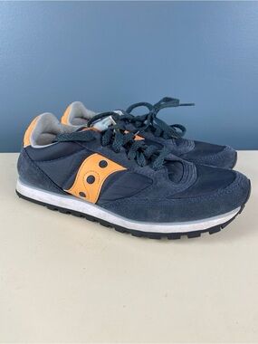 Saucony Jazz Low Pro Women’s Size 7, Navy Blue & Orange Leather S1866-198